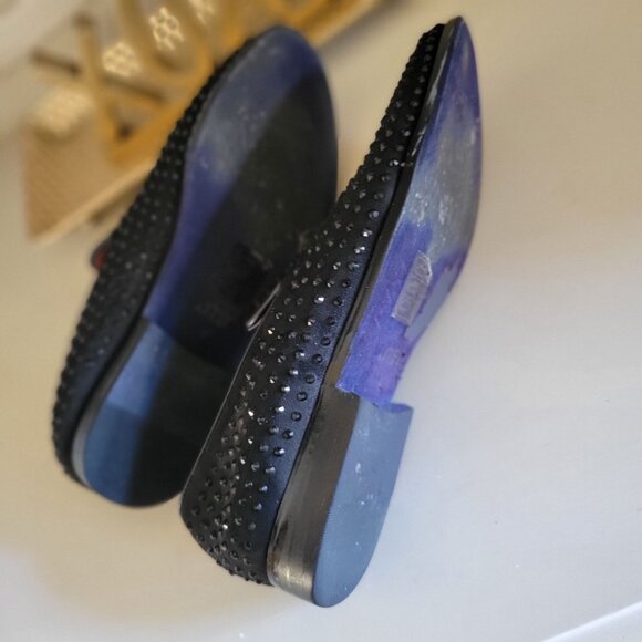 J75 Jump FALCO-B Dress Men's Black Studded Slip- On Loafers -US 6 - Picture 9 of 10